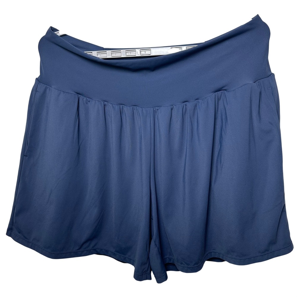 Halara Shorts 2X Navy Blue Activewear Pickleball High Rise Pockets Skort Style